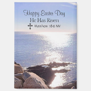 Der glückliche Ostertag Christus hat das Foto des  Magnet