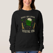 Der glückliche St. Patricks Day lässt Leber trinke Sweatshirt (Vorderseite)