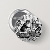 "Der glückliche Straßen-Reiniger Calaveras " Button (Vorne & Hinten)