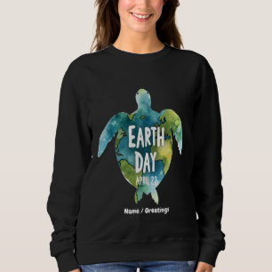 Der glückliche Tag der Erde Rette die Erde und Ret Sweatshirt