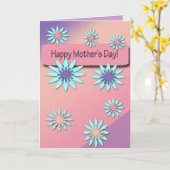 DER GLÜCKLICHE TAG DER MUTTER! BLUMEN-KARTE KARTE (Gelbe Blume)