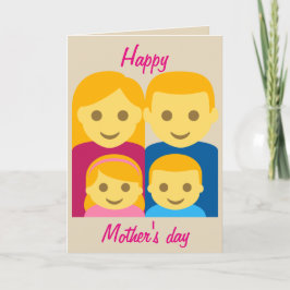 Der glückliche Tag der Mutter Emoji Karte