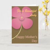 Der glückliche Tag der Mutter Karte (Gelbe Blume)