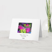 Der glückliche Tag der Mutter! Karte (Rückseite)