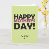 Der glückliche Tag der Mutter Karte (Gelbe Blume)