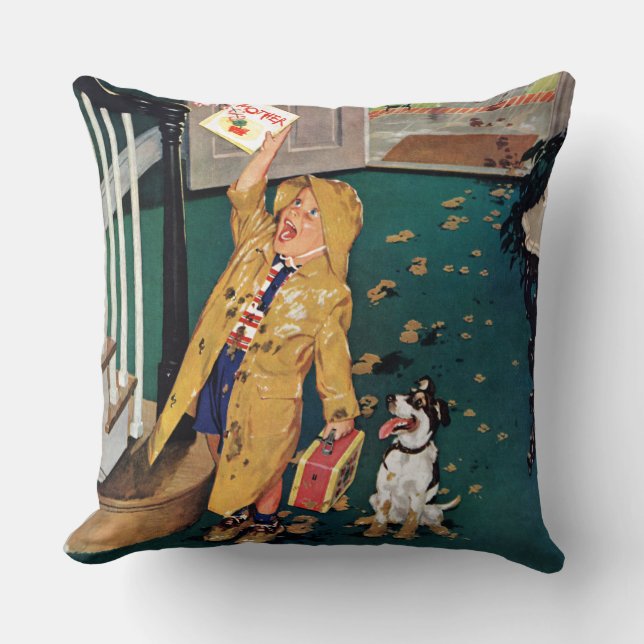 Der glückliche Tag der Mutter Kissen (Vorderseite)