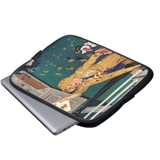 Der glückliche Tag der Mutter Laptopschutzhülle (Vorne Knopf)