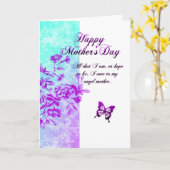 Der glückliche Tag der Mutter (lila) Karte (Gelbe Blume)