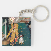 Der glückliche Tag der Mutter Schlüsselanhänger (Rückseite)