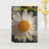 Der glückliche Tag der Mutter, sentimental Karte (Gelbe Blume)