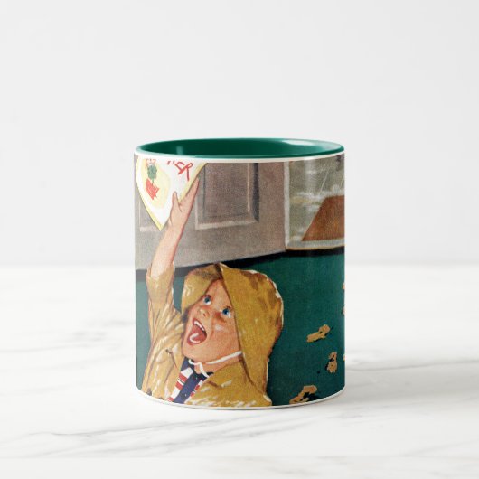 Der glückliche Tag der Mutter Zweifarbige Tasse (Mittel)