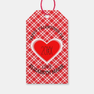 Der glückliche Tag des Valentines mit dem Herzen Geschenkanhänger