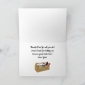 Der glückliche Tag des Vaters in Holz Karte (Innenseite)