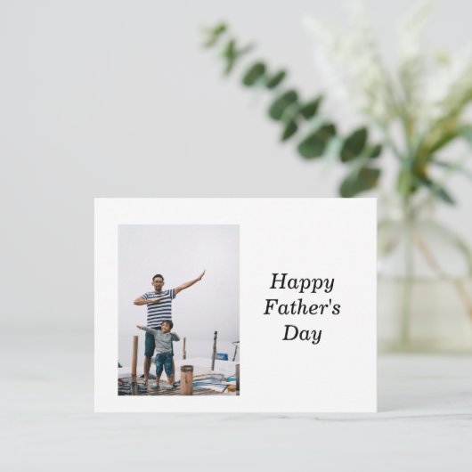 Der glückliche Tag des Vaters Postkarte (Stehend Vorderseite)