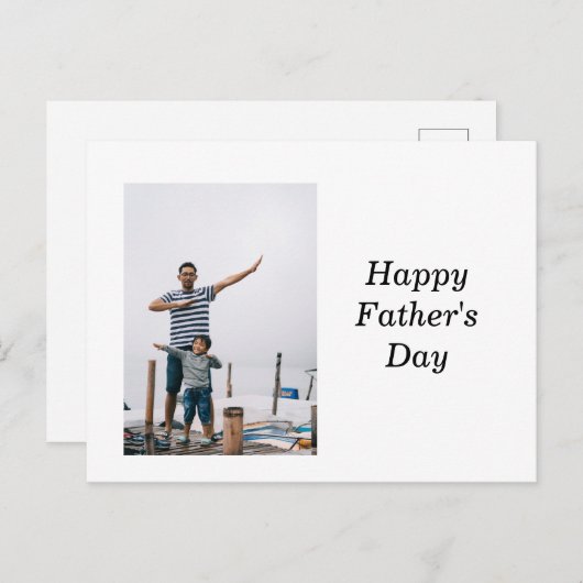 Der glückliche Tag des Vaters Postkarte (Vorne/Hinten)