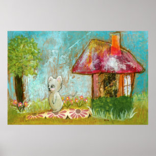 Der glückliche Tag, die malerische Wald-Mouse-Folk Poster