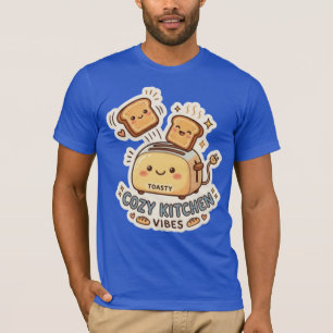 Der glückliche Toaster   Verrückte Frühstücks-Aufk T-Shirt