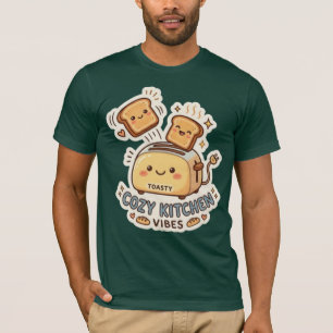 Der glückliche Toaster Verrückte Frühstücks-Aufk T-Shirt