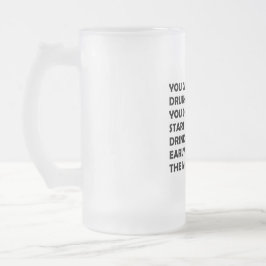 Der glückliche Trinker Mattglas Bierglas