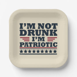 Der glückliche Unabhängigkeitstag am 4. Juli Pappteller