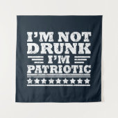 Der glückliche Unabhängigkeitstag am 4. Juli Wandteppich (Vorderseite)