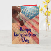 Der glückliche Unabhängigkeitstag in Amerika Karte (Gelbe Blume)