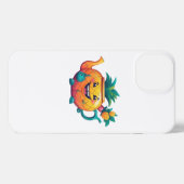 Der glückliche und wohlhabende Ananas-Teekessel iPhone Hülle (Rückseite (Horizontal))