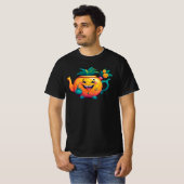 Der glückliche und wohlhabende Ananas-Teekessel T-Shirt (Vorne ganz)