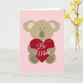 Der glückliche Valentinstag | Koala Liebe Karte (Gelbe Blume)