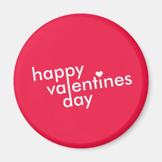 Der glückliche Valentinstag | Liebe Herz Moderne M Magnet (Vorne)