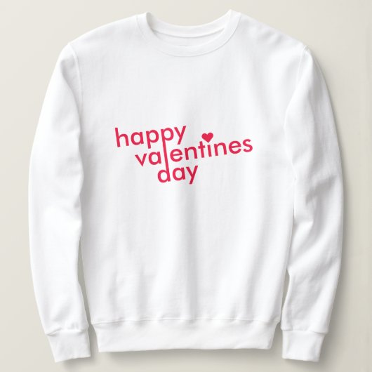 Der glückliche Valentinstag | Liebe Herz Moderne M Sweatshirt (Design vorne)