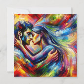 Der glückliche Valentinstag | Lover's Embrace Karte (Vorderseite)