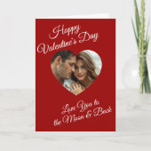 Der glückliche Valentinstag | Personalisiertes Fot Karte (Vorderseite)