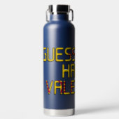 Der glückliche Valentinstag rät, was. Trinkflasche (Vorderseite)