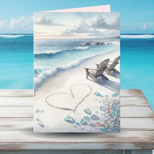 Der glückliche Valentinstag | Romantische Küste Karte