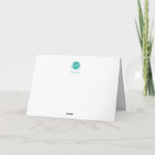 Der glückliche Vatertag - aquamarine Karte (Rückseite)