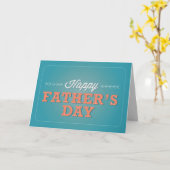 Der glückliche Vatertag - aquamarine Karte (Gelbe Blume)