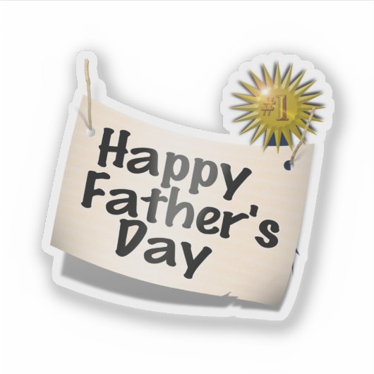 Der glückliche Vatertag Aufkleber (Vorderseite)
