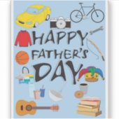 Der glückliche Vatertag Aufkleber (Vorderseite)