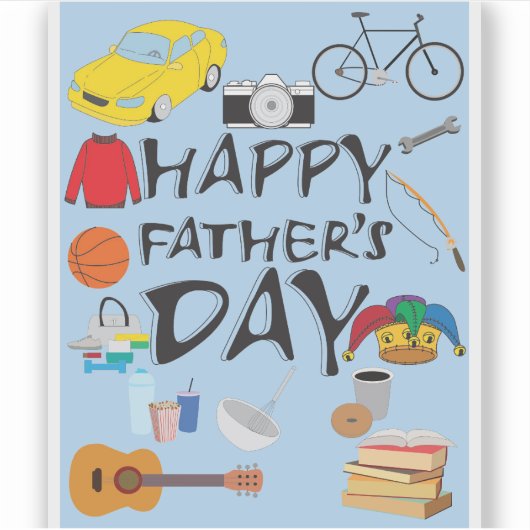 Der glückliche Vatertag Aufkleber (Vorderseite)