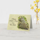 Der glückliche Vatertag - Baby Groundhogs Karte (Gelbe Blume)