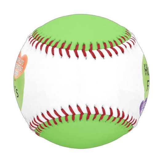 Der glückliche Vatertag Baseball (Vorderseite)