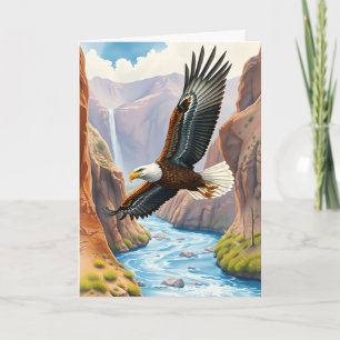 Der glückliche Vatertag Eagle über Canyon Karte
