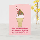 Der glückliche Vatertag: Eistüte Karte (Gelbe Blume)