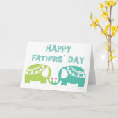 Der glückliche Vatertag - Elefanten Karte (Gelbe Blume)