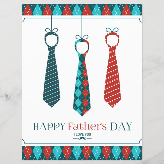 Der glückliche Vatertag Flyer (Vorne)