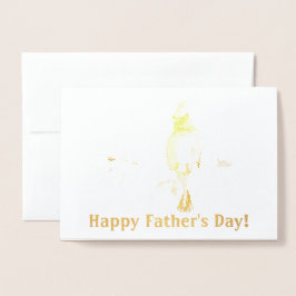 Der glückliche Vatertag Folienkarte