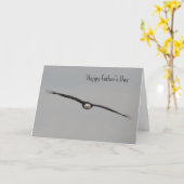 Der glückliche Vatertag | Foto eines Adlers Karte (Gelbe Blume)