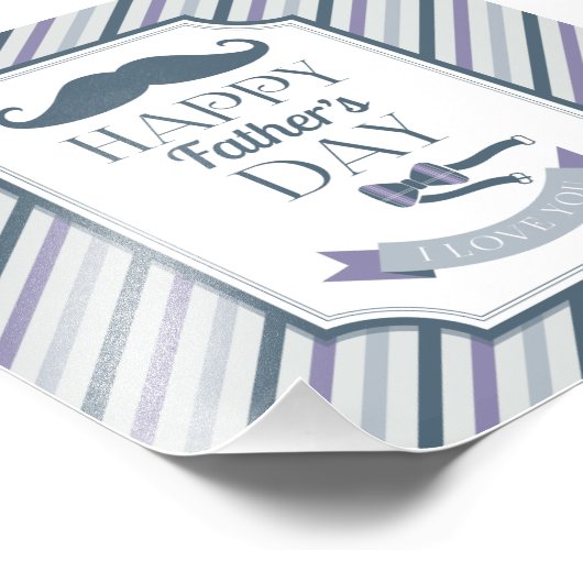 Der glückliche Vatertag Fotodruck (Ecke)