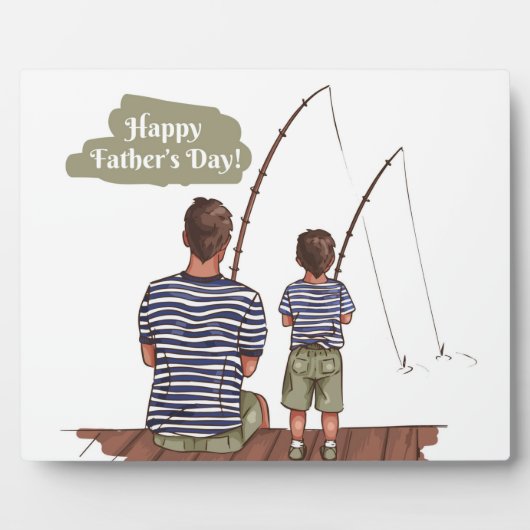 Der glückliche Vatertag Fotoplatte (Vorderseite)